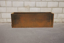 Load image into Gallery viewer, Front view of Corten NZ's 1200mm Long Planter.